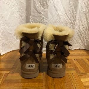 UGG Kids Bailey Bow Chesnut Brown